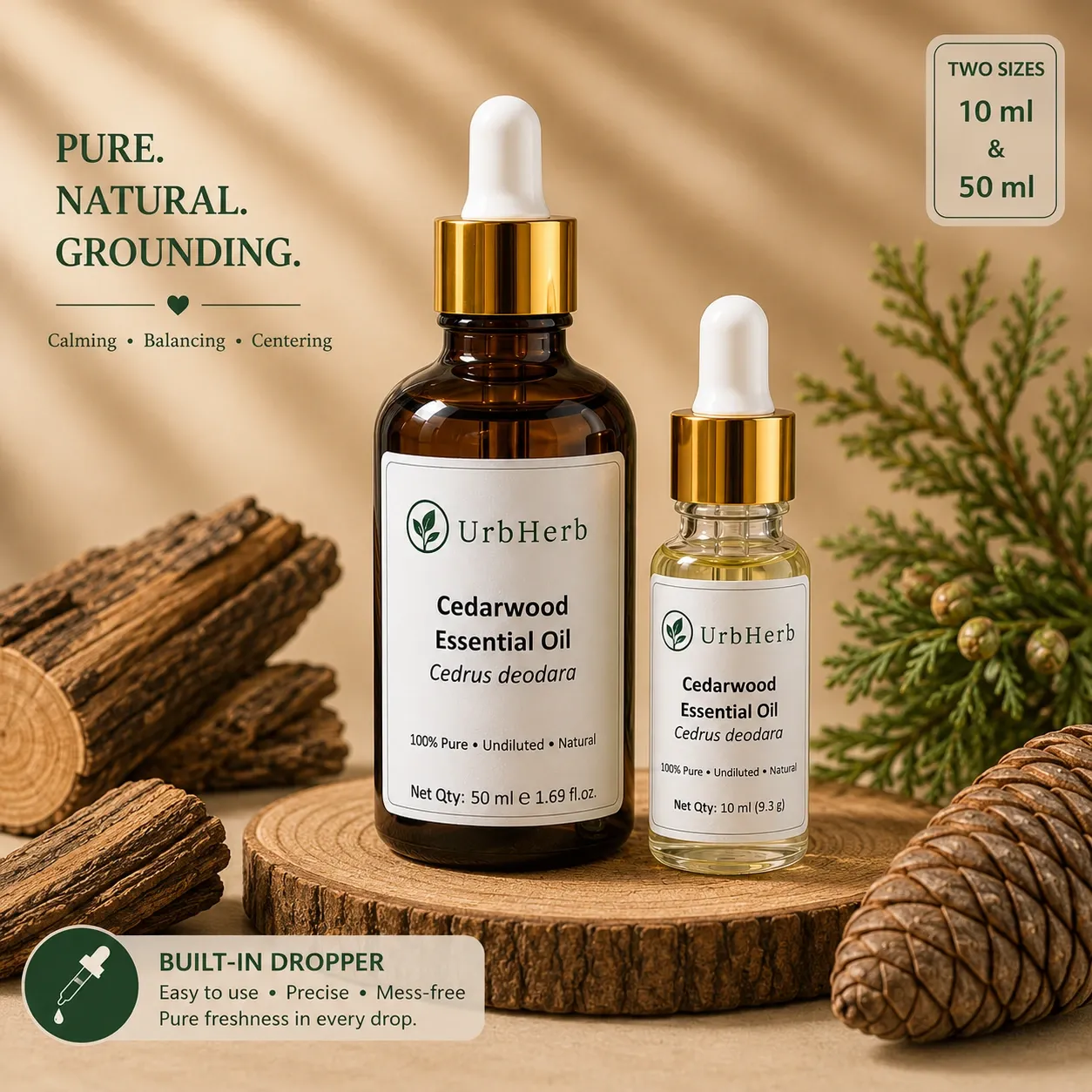[URB-EO-CDW-10ML] Cedarwood Essential Oil (10ml)
